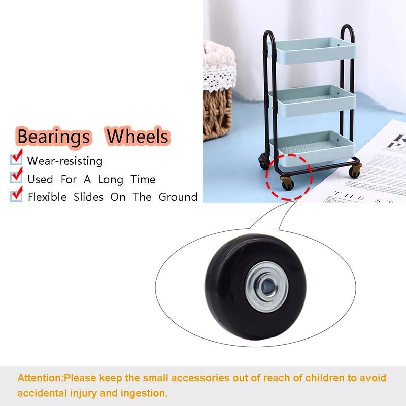 Ruidee 4 Pcs Luggage Suitcase Replacement Wheels 45x18mm Wear-Resistant Luggage Wheels Rubber Rotating Wheel Low Noise for Trolley Travel Case Carry-on Roller Bag (SXL/45x18mm) - Image 5